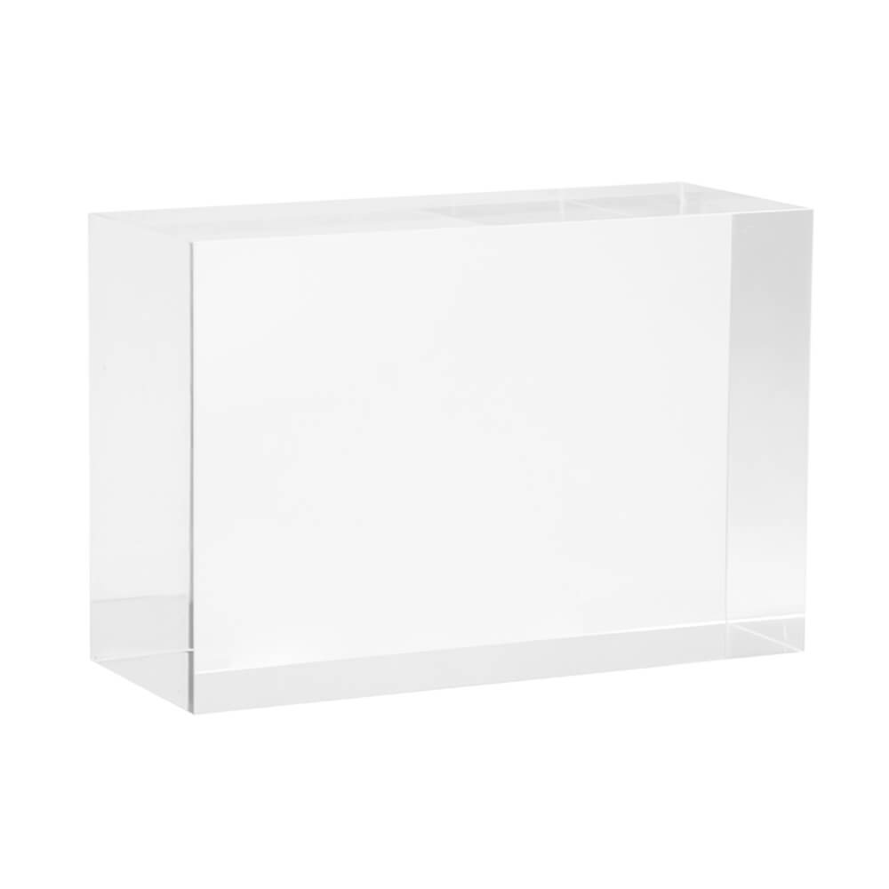 Elitnus Clear Solid Acrylic Display Block - 6 x 4 x 2.36 All Diamond  Polished Rectangle Clear Acrylic Display Cube - Plexiglass Lucite Stamp  Block - Retail Jewelry Displays