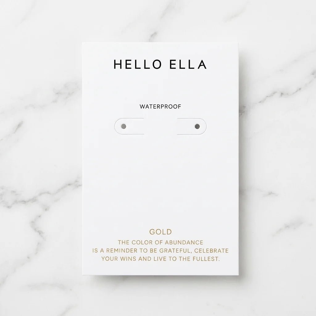 Earring Cards Custom 700g Cardboard 4x2" Holder for Studs and Bracelets