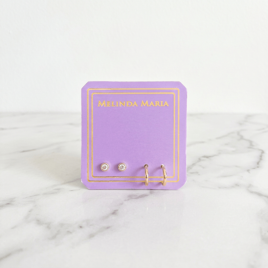 Custom Earring Cards 700g Cardboard Die-cut for Studs & Hoops